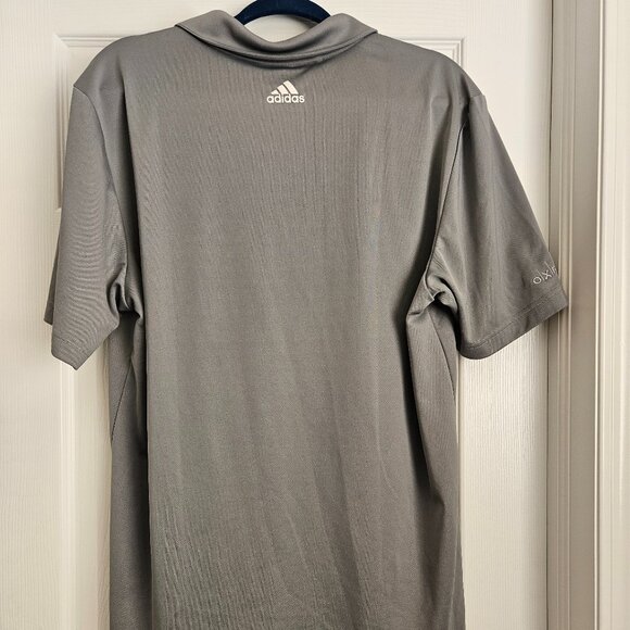 Grey Men's Adidas Golf Short Sleeve Polo with Buttons size L - Picture 9 of 10